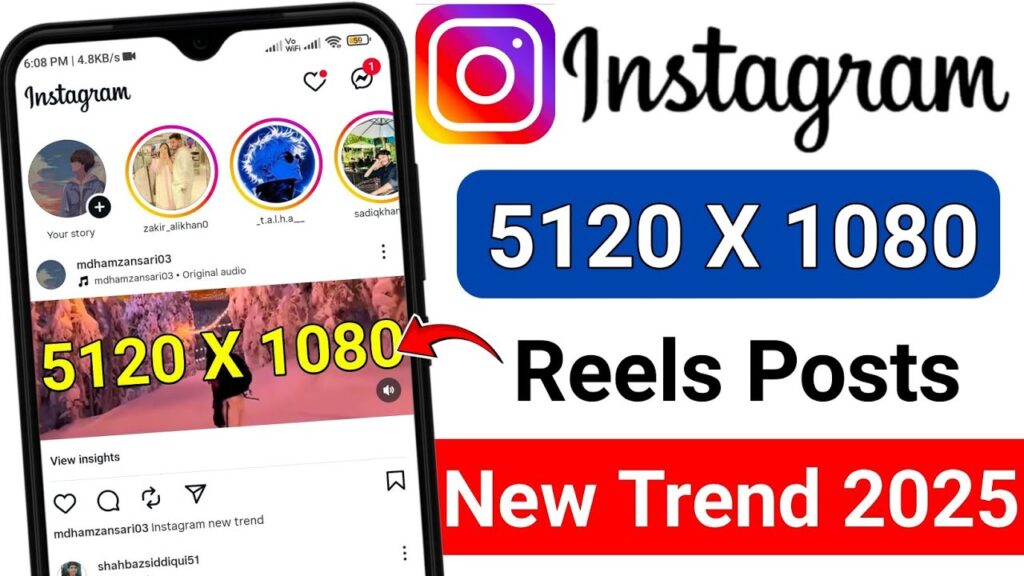 Instagram 5120x1080 Aspect Ratio Reel